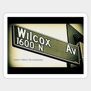 Wilcox Avenue, Hollywood, California by Mistah Wilson Sticker